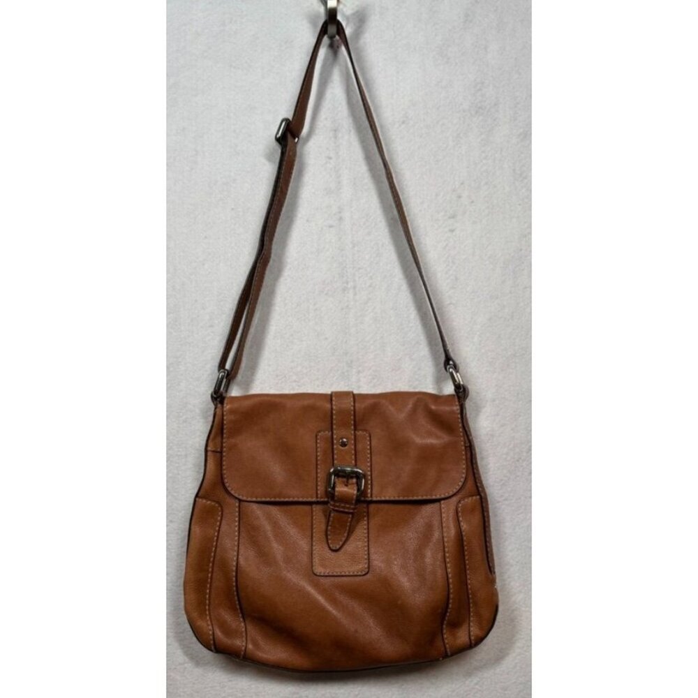 Fossil Gaby Crossbody Bag Metallic Bronze Leather Shoulder Messenger Bag Purse